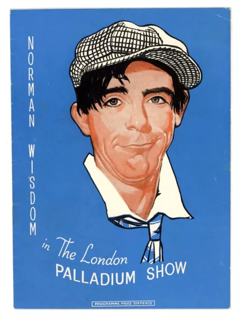 Norman Wisdom in The London Palladium Show 1954 Programme #20 vintage printed