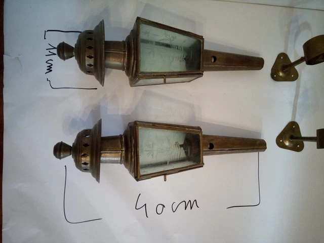 Lot De 2 Lanternes Nautiques En Laiton à Pétrole - Rouge Et Vert, Style Vintage, Fabrication 2025
