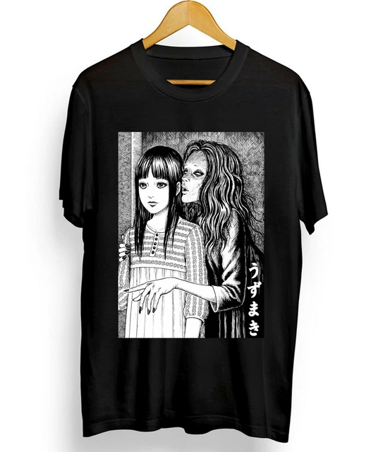 T-shirt Junji Ito Tomie - Manga D'horreur Officiel - Design Collage Orange Et Aqua - Pour Fans D'horreur Et D'anime