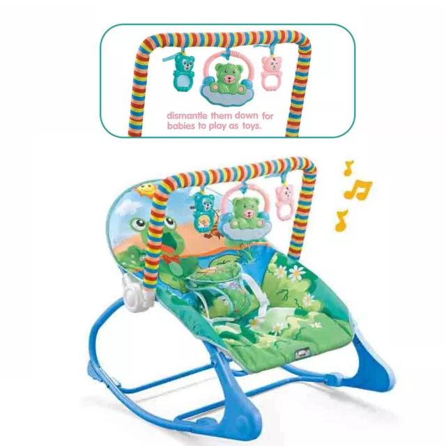 Baby Sleeper Baby Rocking Chair with Mosquito Net with Music Hanging Toy Bed Net