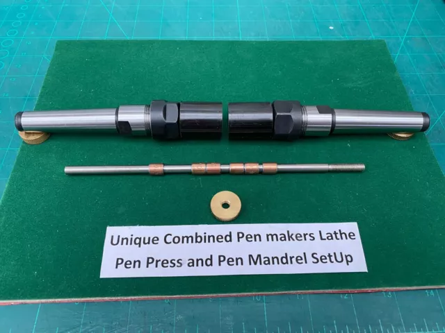 MT2  Pen Makers Lathe Pen Press & Extra Parts to make Adjustable Pen Mandrel