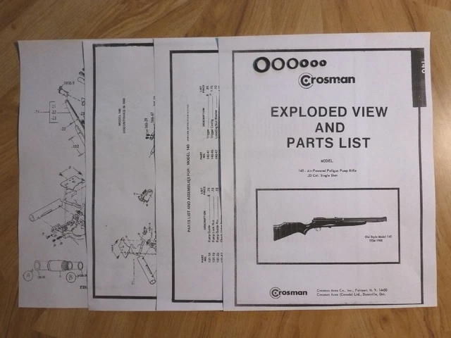 Crosman Model 600 & 677 TWO O-Rng Seal Kts + Exploded Vew + Parts Lst +Gude | eBay