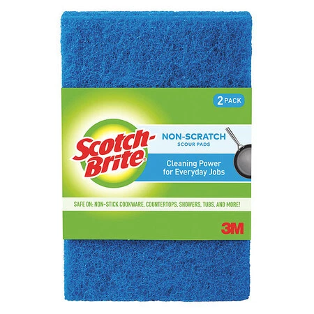 Scotch-Brite 622-10 Scouring Pad,6" L X 3-7/8" W,Blue,Pk10
