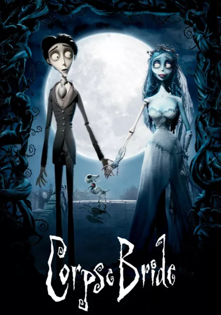 Tim Burton Leiche Braut Cartoon Film große Wandkunst gerahmt Leinwandbild 20x30"