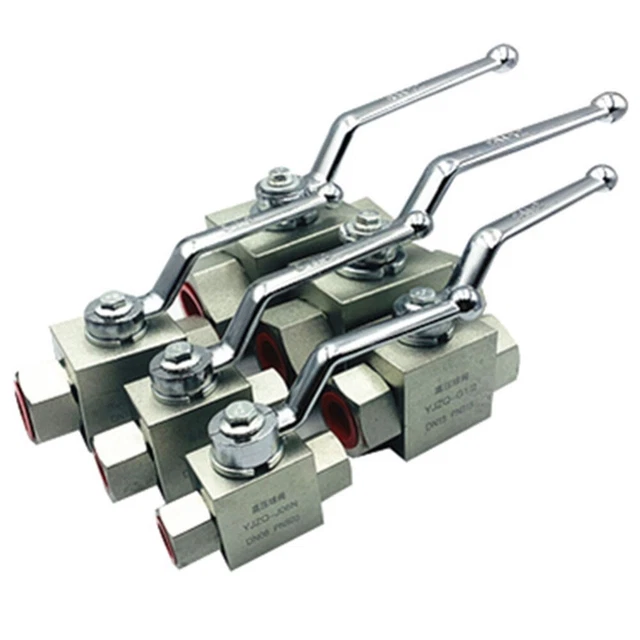 1PCS Hydraulic 3 Way High Pressure Ball Valve - 1/4" to 1" BSP - 500 Bar MWP