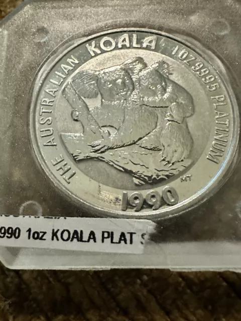 1990 $100 Australia Koala Bear 1 OZ Platinum .9995 Proof. Very Rare 3500 Minted