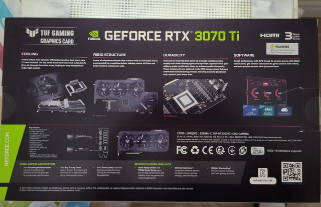 ASUS TUF GAMING GeForce RTX 3070 Ti OC 8GB GDDR6X Graphics Card *Pre ...