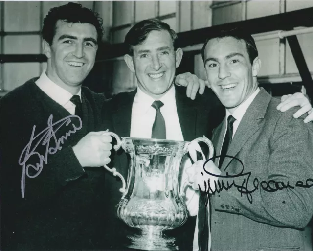 Jimmy GREAVES & Bobby SMITH Double SIGNED Autograph 10x8 Spurs Photo AFTAL COA