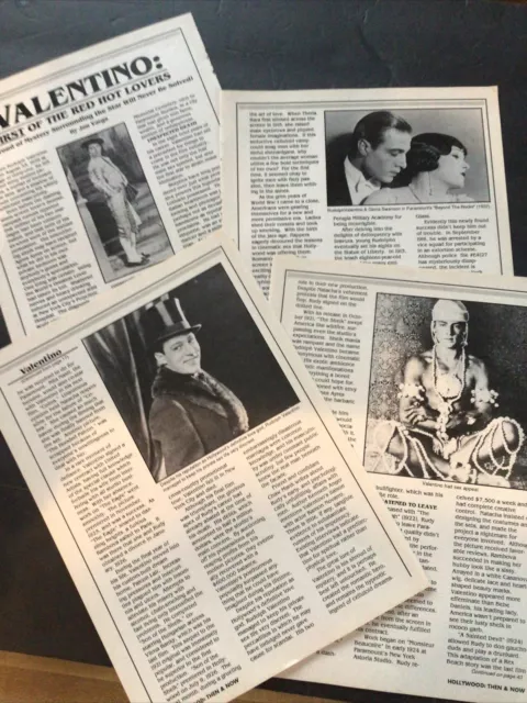 Rudolph Valentino Clippings Vintage Article First Of The Red Hot Lovers