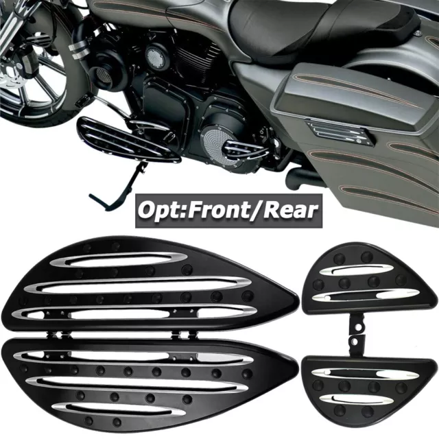 Front/Rear Passenger Floorboards Foot Pegs Pedal For Harley Touring Softail Dyna