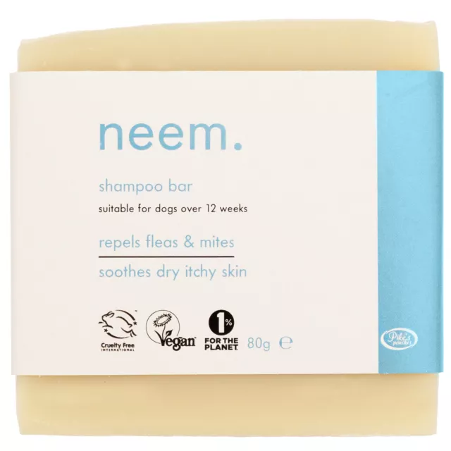 Neem & Tea Tree Dog Shampoo Soap Bar for Fleas, Ticks, Mites & Dry Itchy Skin