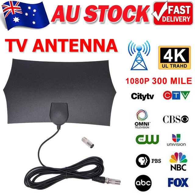 300 Mile Range TV Antenna 1080P Digital HD Skywire Aerial 4K Antena Indoor HDTV
