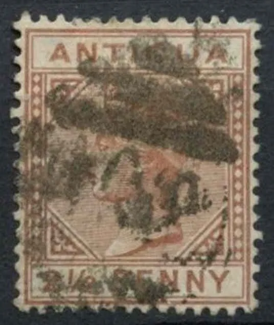 Antigua 1882 QV SG#22, 2.5d Red Brown Wmk CA Used #D1907