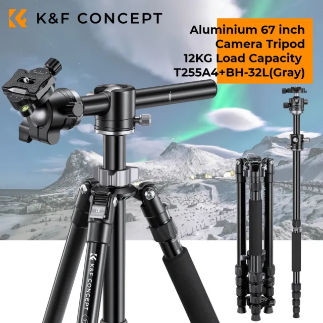 K&F Concept 170cm Kamera-Stativ Einbeinstativ 360° Metall-Kugelkopf Reisestativ