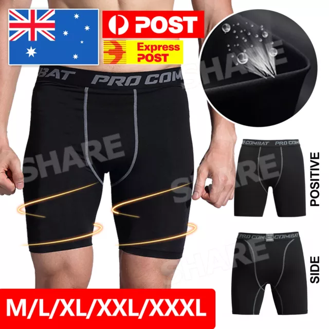 Men Compression Shorts Pants Sports Fitness Tights Pant Under Skin Base Layer OZ