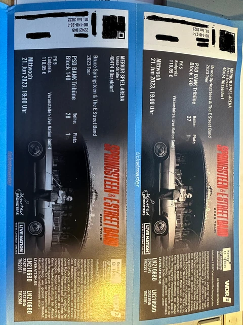 2 Tickets Bruce Springsteen 21.06.2023 Düsseldorf
