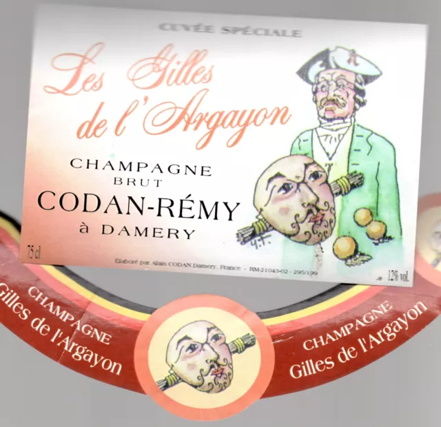 Etiquette de champagne   " CODAN-REMY  cuvée Gilles de l'Argayon