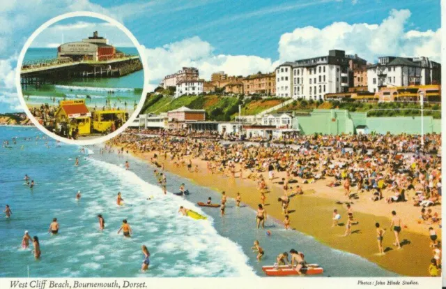 Dorset Postcard - West Cliff Beach - Bournemouth - Ref TZ7600