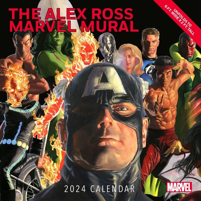 ABRAMS, ALEX Ross Marvel Mural Oversized 2024 Wall Calendar 24.99
