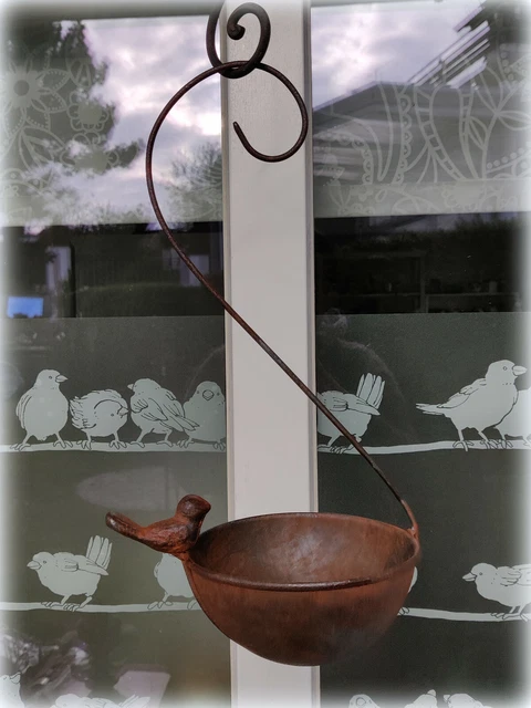 Vogeltränke⚜️ Schöpfkelle ⚜️Vogelbad ⚜️Wasserstelle⚜️ Insekten ⚜️Garten⚜️rost