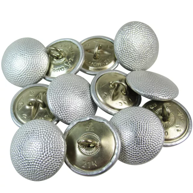 12X GERMAN ARMY Uniform SILVER PEBBLED TUNIC BUTTONS - WW2 Repro $11.16 ...
