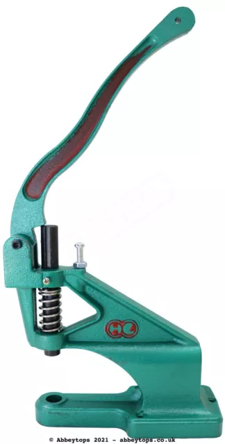 Máquina de prensa de mano verde para la fijación de pernos de prensa ojales remachar cuero