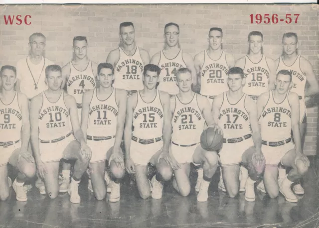 Washington State College 1956 - 1957 Basketball Media guide bkbx5