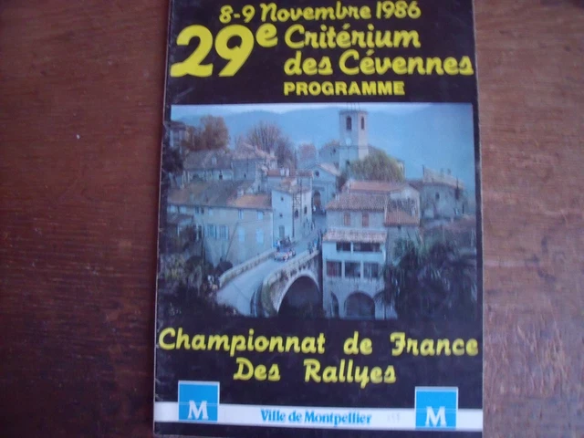 Programme Officiel Critérium Des Cévennes 1997 - Sports Automobiles