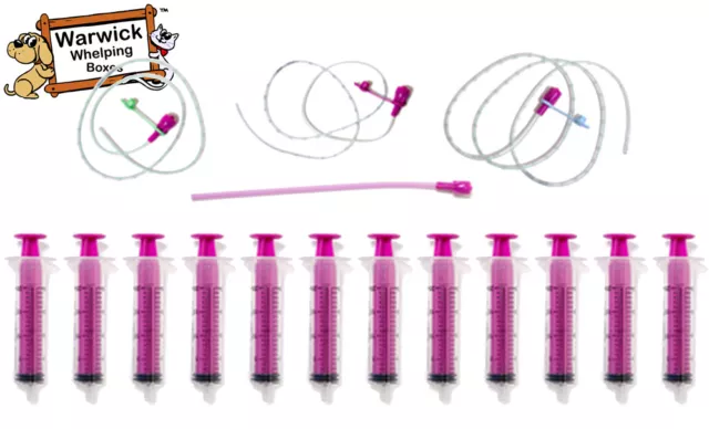 Feeding Puppy Tube Nutrisafe Complete Set Sterile 4fr, 6fr, 8fr 12 x syringes