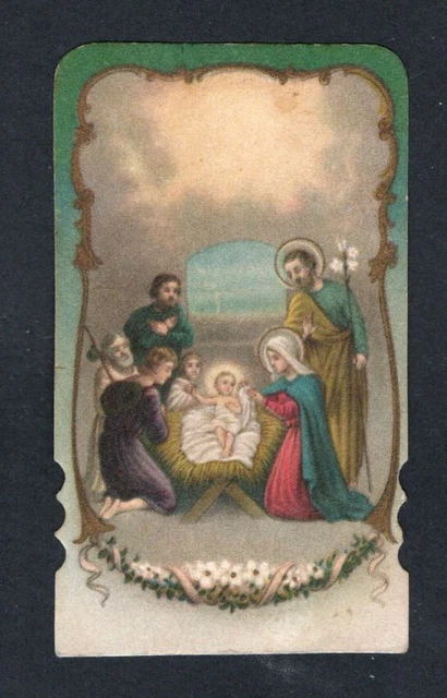 Antico Santino de la Sagrada Familia image pieuse estampa holy card
