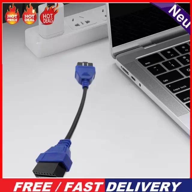 OBD2 Extension Cable 30 CM OBD II OBD2 Cable Cord 16-Pin Car Diagnostic Extender