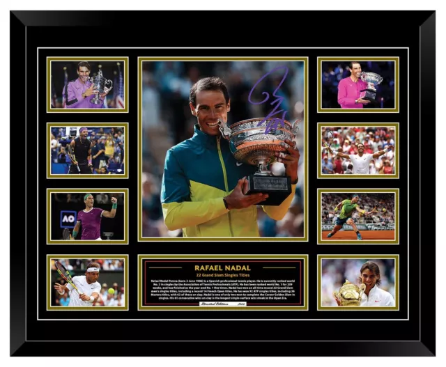 Rafael Nadal 22 Grand Slams Signed Limited Edition Framed Memorabilia 3