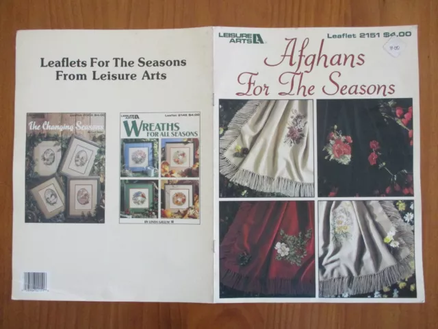 AFGHANS FOR THE SEASONS LEISURE ARTS Leaflet 2151 Linda Gillum 1991 CROSS STITCH 3