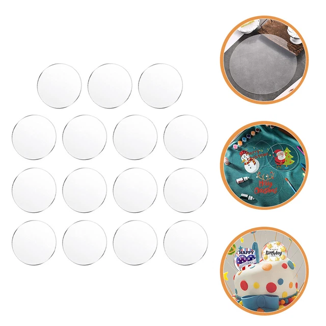 15pcs Round blank ornaments Clear Acrylic Round Sheet Clear Acrylic Circle