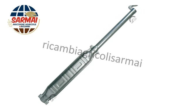 Marmitta Per Trattore Ø40mm In Acciaio Titanio - Altezza 970mm Per Motori 50-65CV