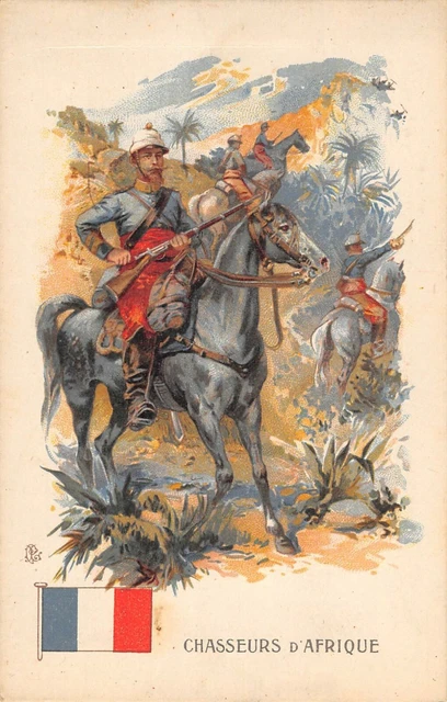 Cpa Militaire Chasseurs D'afrique