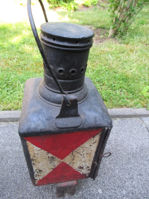 Bahnlampe, Bahnrückleuchte zum Restaurieren oder zum Umbau auf elektrisch.