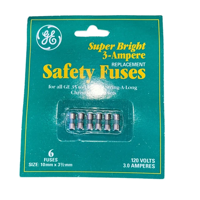 VINTAGE NOS GE Christmas Light Safety Fuses 120 Volts Super Bright