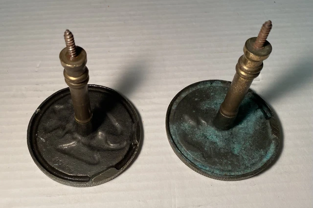 Antique Heavy Brass Eagle Curtain Tiebacks w/ Screw Backs 2