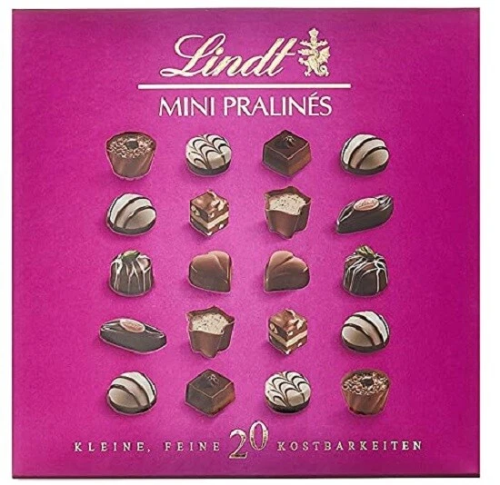 Scatola cioccolato Lindt mini cioccolatini cioccolato dolce 12x100g NUOVO MHD 1/24