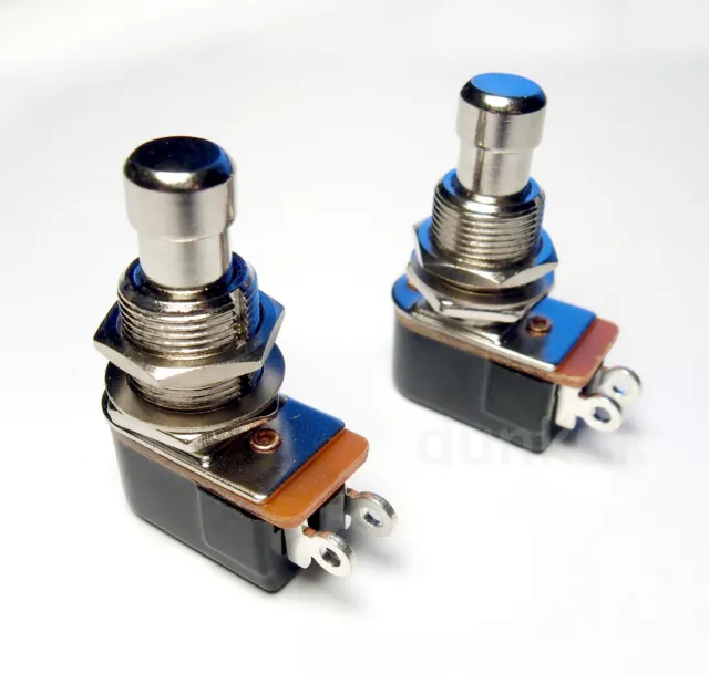 2x Momentary Non Latching Off(On) Push Button Foot Switch SPST x2 Footswitch UK