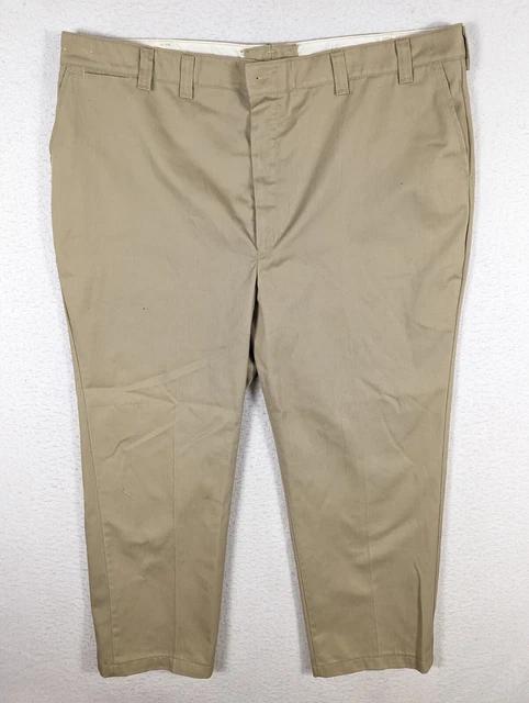 BIG BEN WRANGLER Vtg USA Beige Khaki Chinos Work PANTS MEN'S 44x28