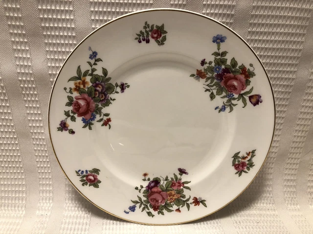 Crown Staffordshire England-Floral Bone China Salad Plate