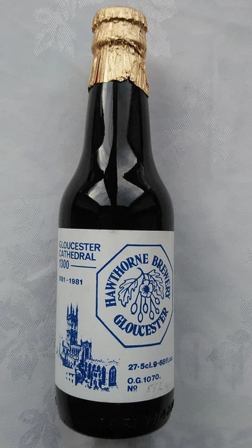 Hawthorne Brewery Gloucester Kathedrale 681-1981 Ale 275 M Ltd No Flasche Leere
