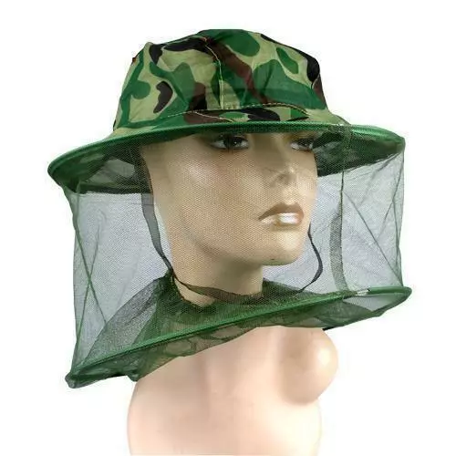 Mosquito Insect Head Net WITH HAT Wasp Bug Hat Mesh Camping Fishing Hat Camping