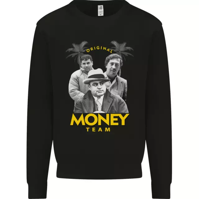 Felpa maglione bambini Money Team Pablo Escobar El Chapo Al Capone