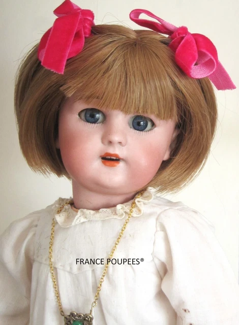 PERRUQUE de poupée ancienne ou moderne en Cheveux naturels Taille 14