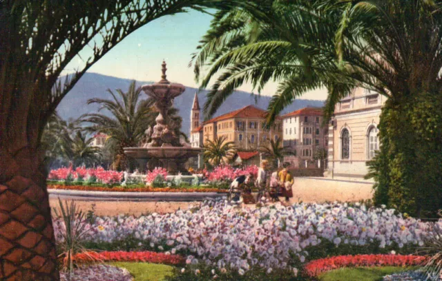 Cartolina Di Alassio Piazza Del Comune Anni '30 C4-698