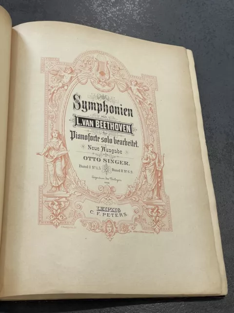 Livre Partition Musique ancien Symphonien L. Van Beethoven Pianoforte Solo