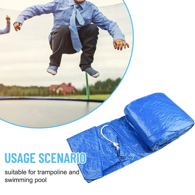 Housse De Pluie Pour Trampoline Extérieur - Protection PE Bleu Facile Clipser